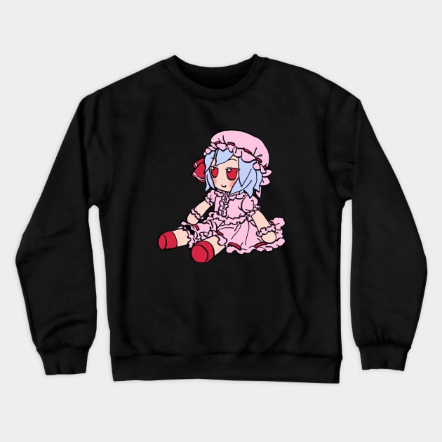 Mudwizard draws mildly cursed long remilia scarlet deka fumo plush / touhou memes Crewneck Sweatshirt by mudwizard